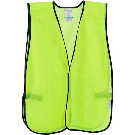 Global Industrial Hi-Vis Safety Vest, Mesh, Lime, One Size 641642L